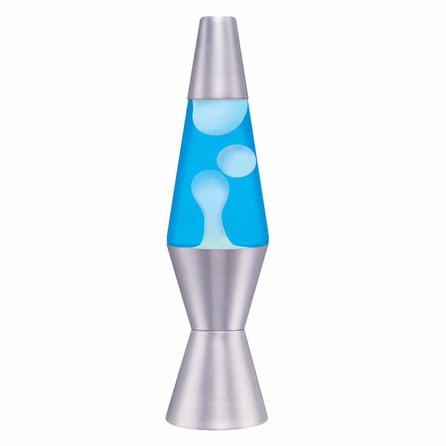 11.5" LAVA LAMP - WHITE/BLUE/SILVER [J8HT]