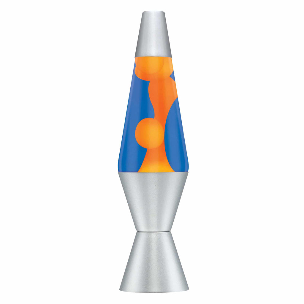 14.5" LAVA� Lamp - orange wax, blue liquid, silver base and cap