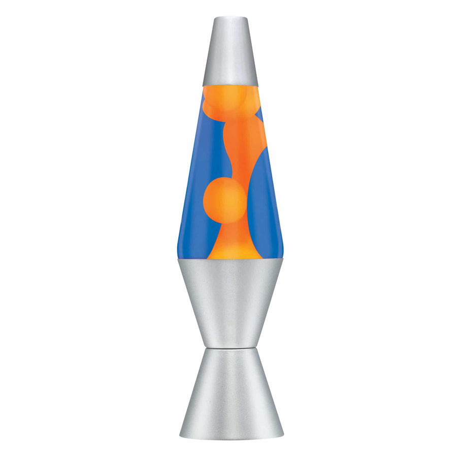 14.5" LAVA LAMP - ORANGE/BLUE/SILVER [W8SH]
