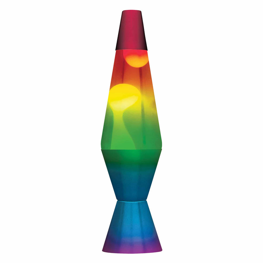 14.5" LAVA LAMP RAINBOW - WHITE/CLEAR/TRICOLOR [3YI7]