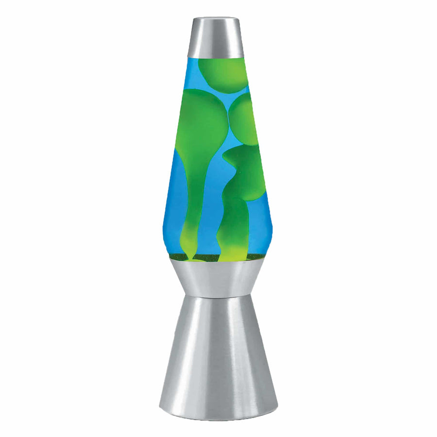 27" LAVA LAMP GRANDE - YELLOW/BLUE/SILVER [9G5A]
